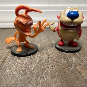 2018 Greenbrier Nickelodeon Ren & Stimpy Figurines 2 1/2" Tall